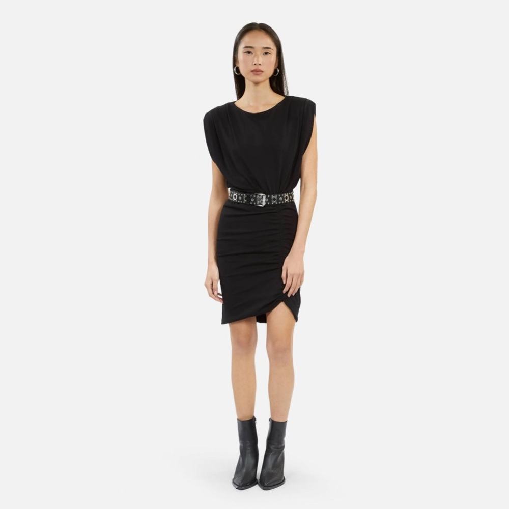 Kooples Rushed Sleeveless Black Dress